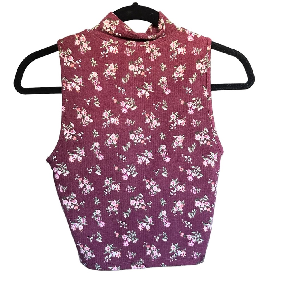 Maroon Floral Top
